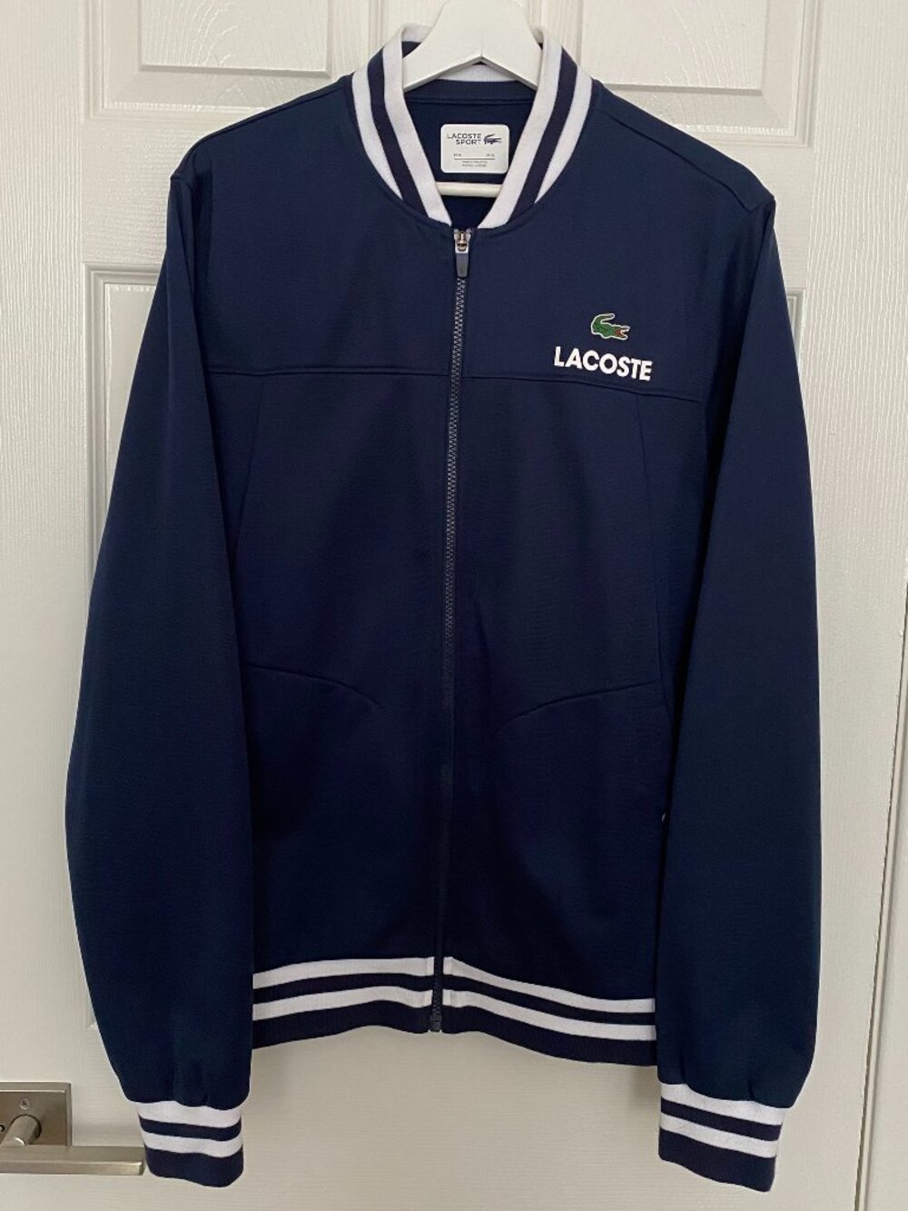 Lacoste Sport Tennis Track Jacket Navy Blue Full Zip Men's XL NWOT